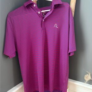 Rhoback Striped Performance Polo